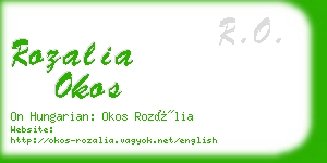 rozalia okos business card